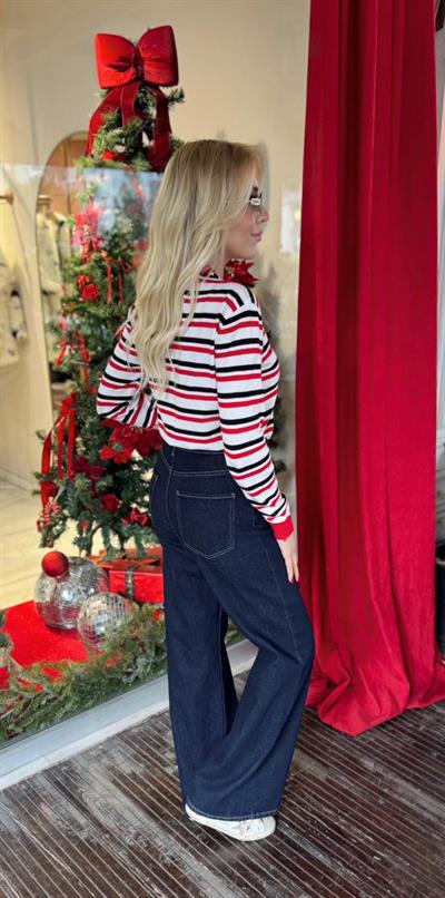 LACİVERT ORJ MARKA MASSİ WİDELEG KAPALI PAÇA JEAN