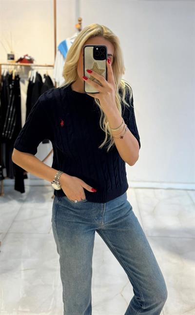 LACİVERT RAİKA KISA KOL TRİKO