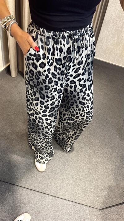 LEOPAR DESEN PANTOLON GRİ