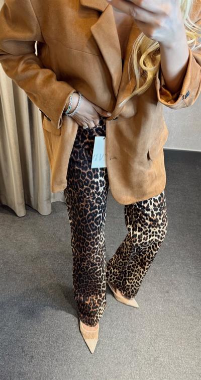 LEOPAR DESENLİ STRAİGHT JEAN KAHVE