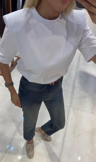 LİGHT BLUE BOYFİT KESİK PAÇA JEAN