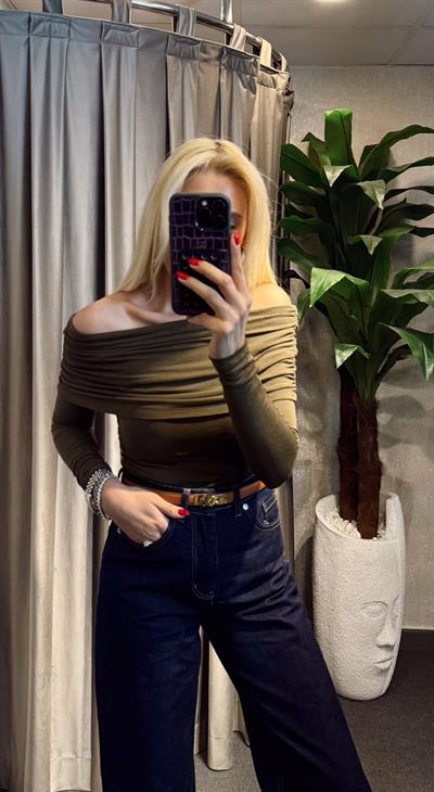 MADONNA YAKA BLUZ HAKİ