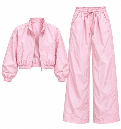 MARİAN PEMBE FERMUARLI PARAŞÜT TAKIM