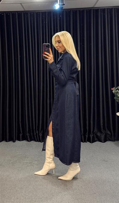 MARKA MODEL DENİM ELBİSE MAVİ