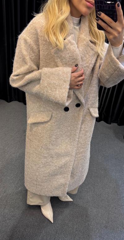 MARKA MODEL KIRÇILLI KABAN BEJ