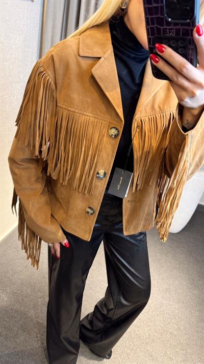 MASSİ PÜSKÜLLÜ SÜET CEKET TABA