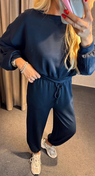 MODAL ÖNÜ İPLİ EŞOFMAN TAKIMI LACİVERT