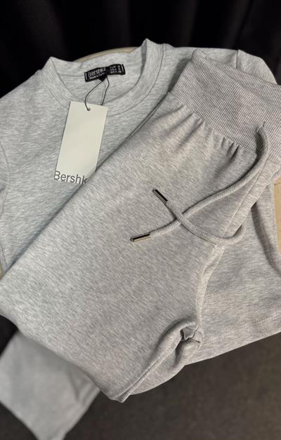 ORJ MARKA BERSH CROP TAKIM GRİ