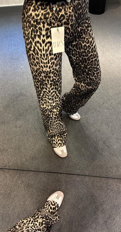 ORJ MARKA ETİKETLİ KARTLI  LEOPAR PALAZZO JEAN KAHVE