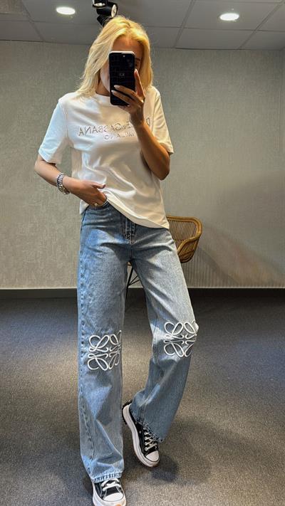 ORJ MARKA ETİKETLİ KARTLI LOVE JEAN MAVİ