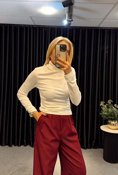 ORJ MARKA MASSİ BALIKÇI YAKA MODAL BLUZ EKRU