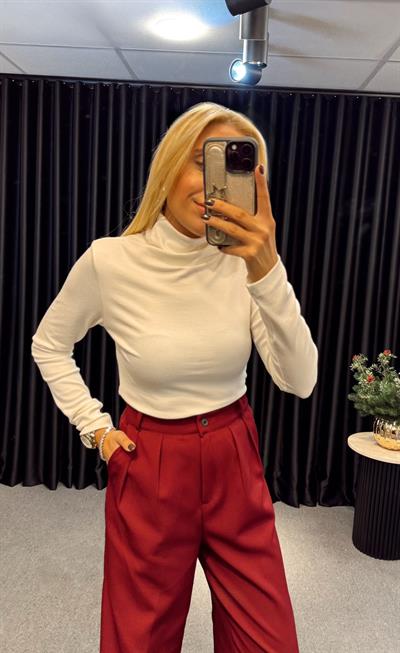 ORJ MARKA MASSİ BALIKÇI YAKA MODAL BLUZ EKRU