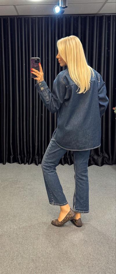 ORJ MARKA MASSİ DENİM GÖMLEK MAVİ