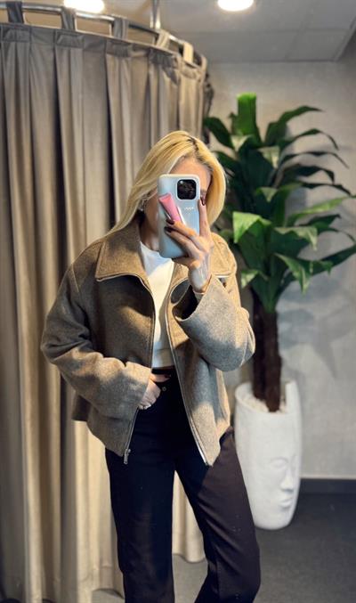 ORJ MARKA MASSİ KAŞE CEKET VİZON