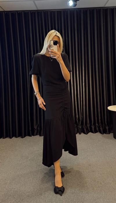 ORJ MARKA YIRTMACI AYARLANABİLİR ELBİSE SİYAH