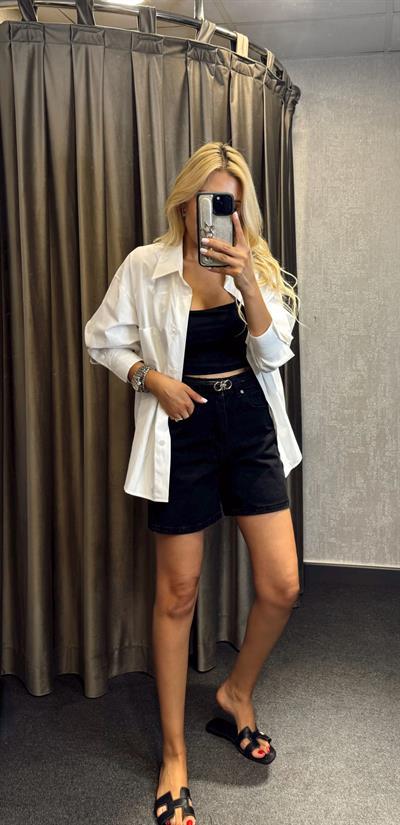 ORJ MARKA ZR DENİM ŞORT SİYAH