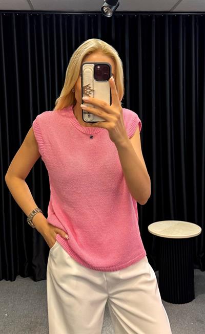 ORJ MARKA ZR KOLSUZ MERSERİZE BLUZ PEMBE