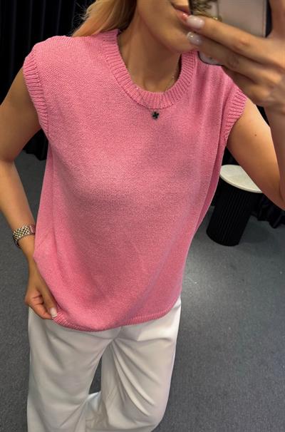 ORJ MARKA ZR KOLSUZ MERSERİZE BLUZ PEMBE