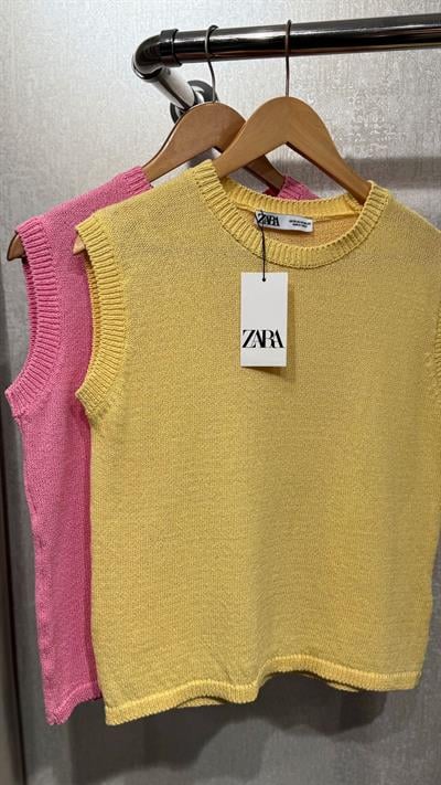 ORJ MARKA ZR KOLSUZ MERSERİZE BLUZ SARI