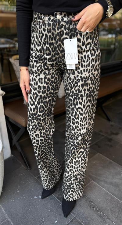 ORJ MARKA ZR LEOPAR DESEN STRAİGHT JEAN