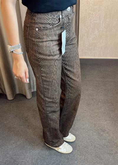 ORJ MARKA ZR LEOPAR DESENLİ STRAİGHT JEAN HAKİ