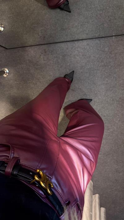 ORJ MARKA ZR ŞARDONLU DERİ PALAZZO  BORDO