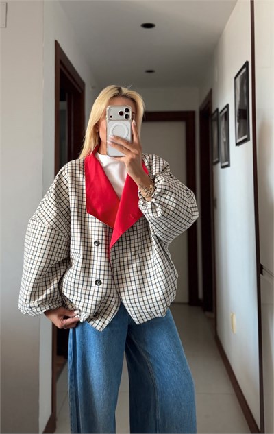 ORVİNA GARNİLİ EKOSE BOMBER CEKET