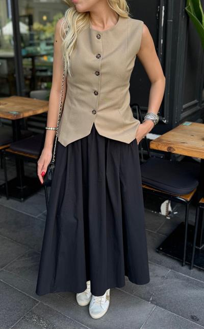 PAMUK TASARIM YELEK CAMEL