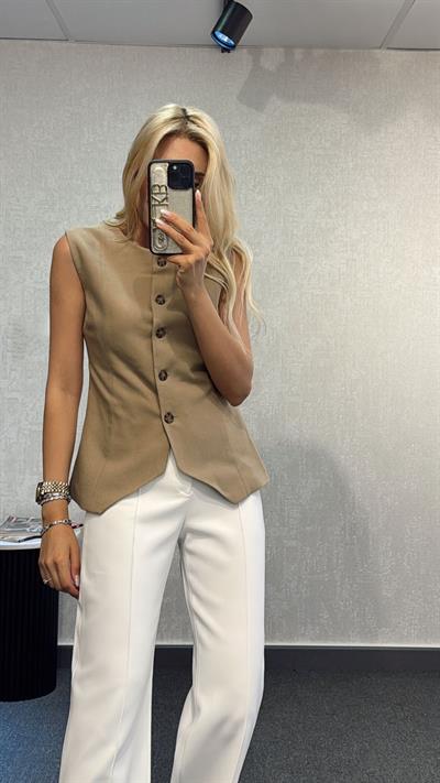 PAMUK TASARIM YELEK CAMEL