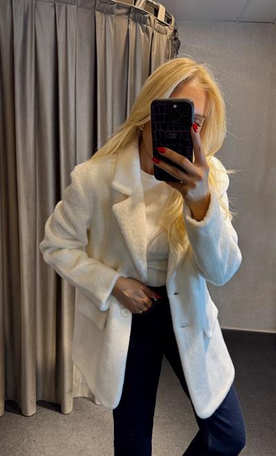 PELUŞ BLAZER CEKET EKRU