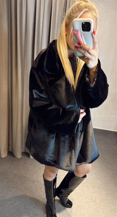 PELUŞ KÜRK KABAN SİYAH