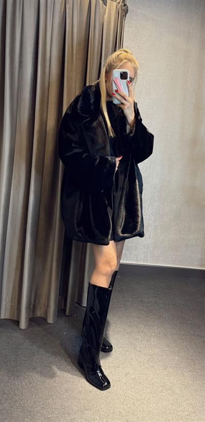 PELUŞ KÜRK KABAN SİYAH