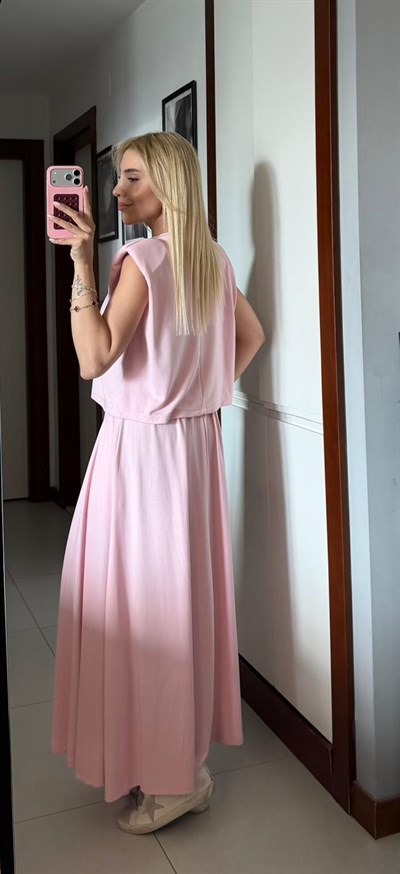 PEMBE MODAL VATKALI BLUZ ETEK TAKIM