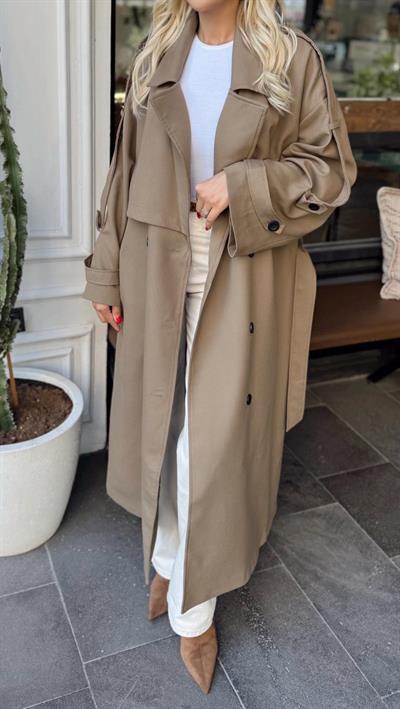 PREMİUM İÇ ASTARLI KUŞAKLI TRENÇKOT