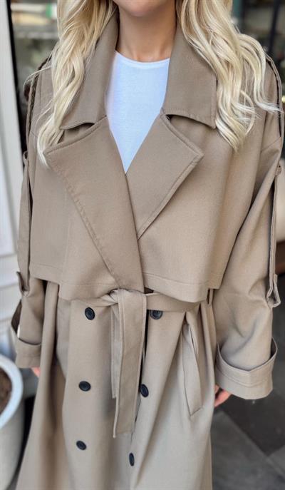 PREMİUM İÇ ASTARLI KUŞAKLI TRENÇKOT