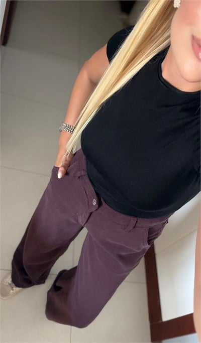 RHİN MÜRDÜM WİDE LEG TENSEL DENİM PANTOLON