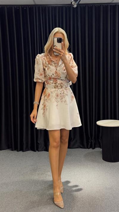 RUBY KEMER DETAYLI ELBİSE MİX