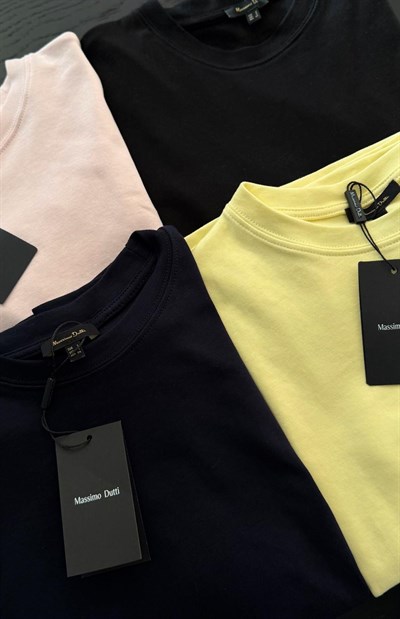 SARI ORJ MARKA MASSİ DEKORATİF YAKA TSHİRT