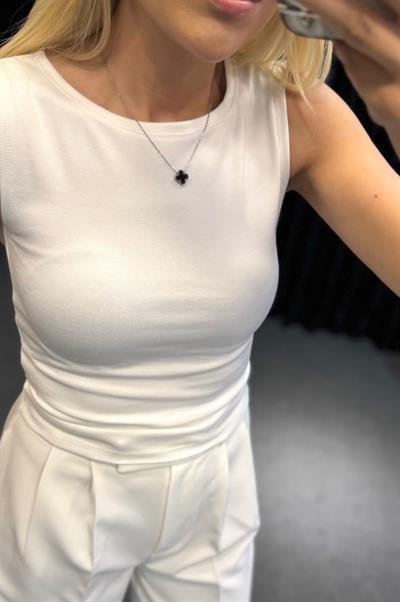 SIFIR YAKA ATLET BEYAZ