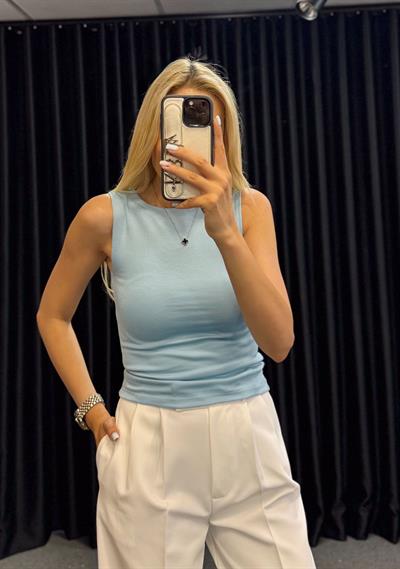 SIFIR YAKA ATLET MAVİ