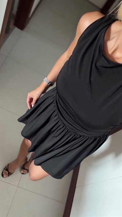 SİYAH ALORA ELBİSE
