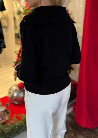 SİYAH ÇİFT FERMUARLI TRİKO HIRKA