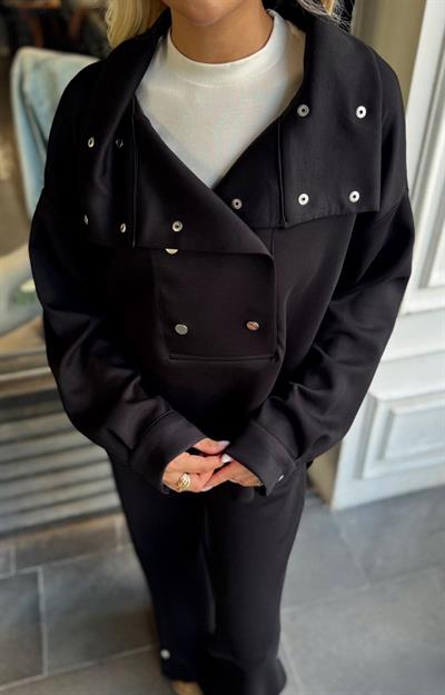 SİYAH ÇITÇIT DETAYLI PREMİUM KALİTE MODAL TAKIM