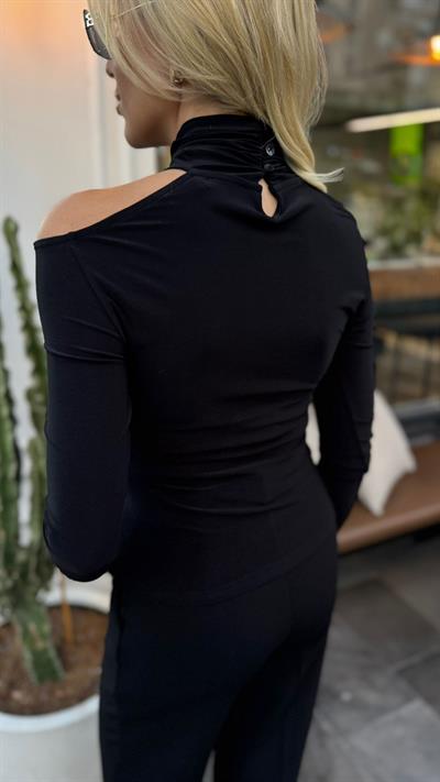 SİYAH HADLEY TASARIM BLUZ