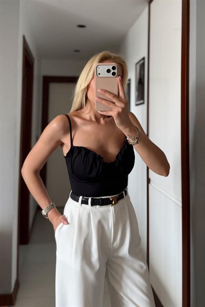 SİYAH MİDYE KABUĞU ASKILI TOP