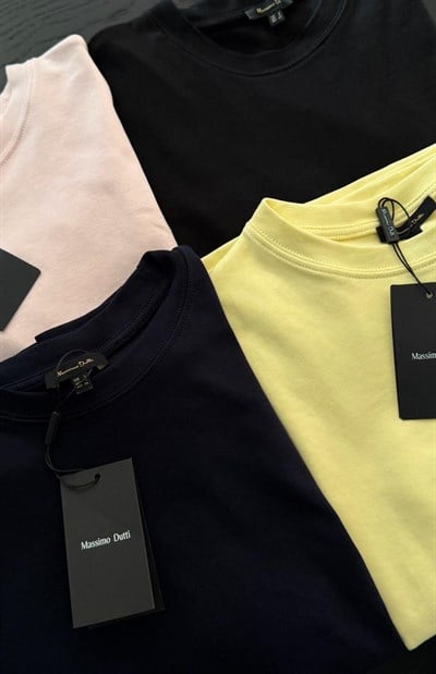 SİYAH ORJ MARKA MASSİ DEKORATİF YAKA TSHİRT