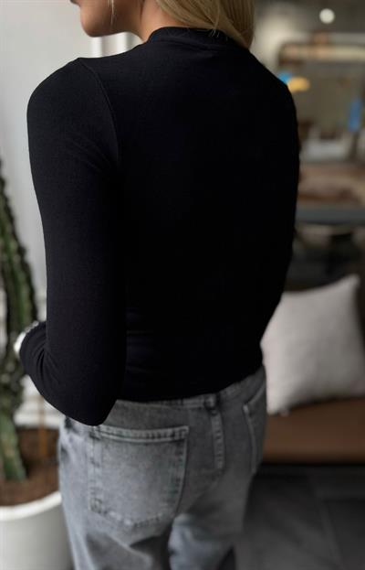 SİYAH ORJ MARKA MASSİ UZUN KOL BUZY TSHİRT