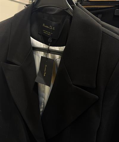 SİYAH ORJ MARKA MASSİ VATKALI İÇİ ÇİZGİLİ BLAZER