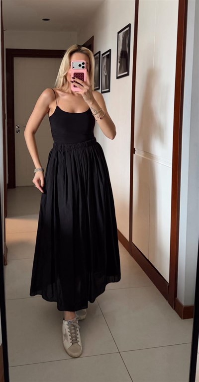 SİYAH PREMİUM ASTARLI BALON ETEK