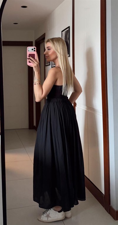 SİYAH PREMİUM ASTARLI BALON ETEK